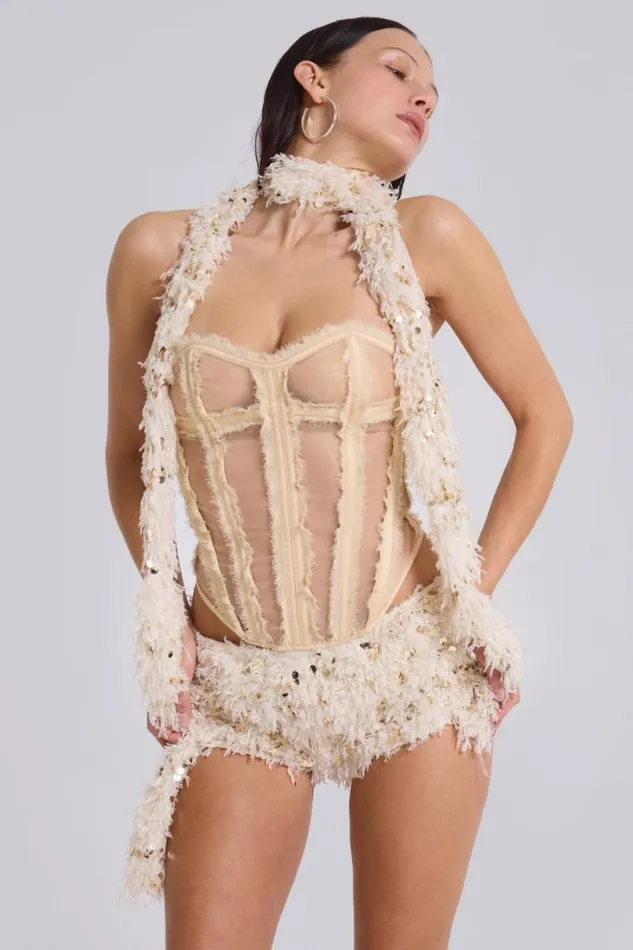Jaded London Corsets Women First Date Organza Corset Multi