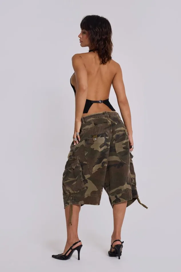 Jaded London Crop Tops Women Black Zene Backless Top Multi