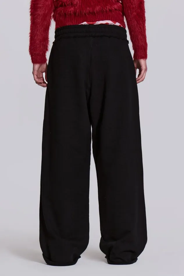 Jaded London Joggers and Sweatpants Men Black Stud Baggy Monster Joggers