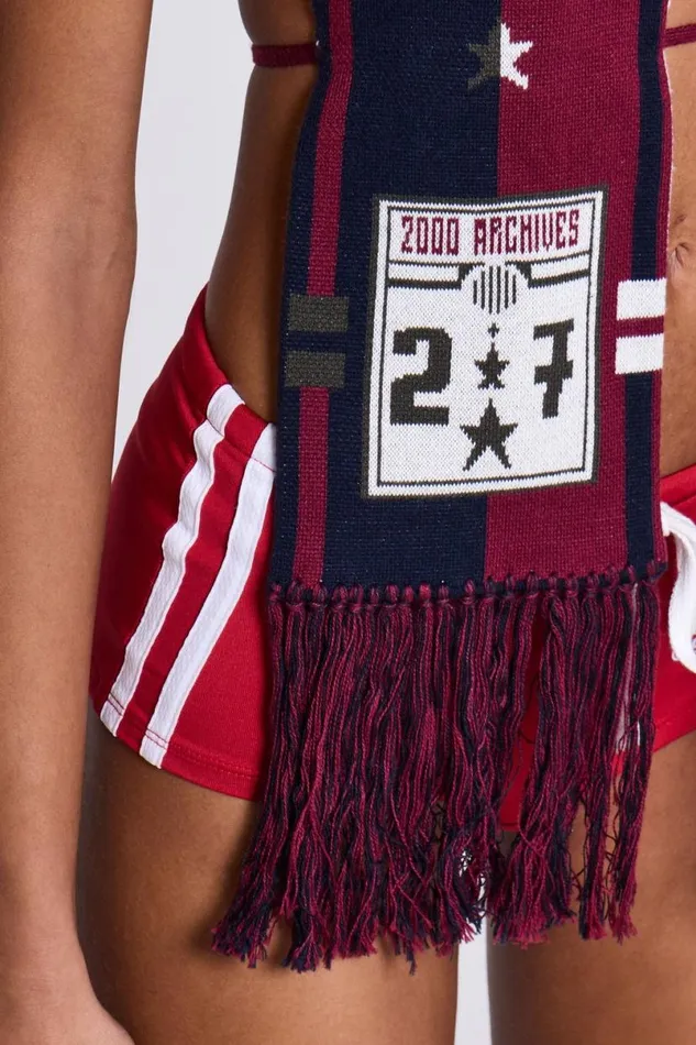 Jaded London Knitwear Women Merch 3in1 Backless Football Scarf Top Multi
