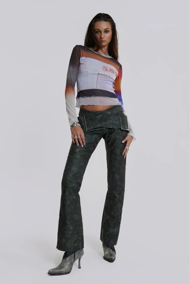 Jaded London Long Sleeve Tops Women Reverie Mesh Long Sleeve Top
