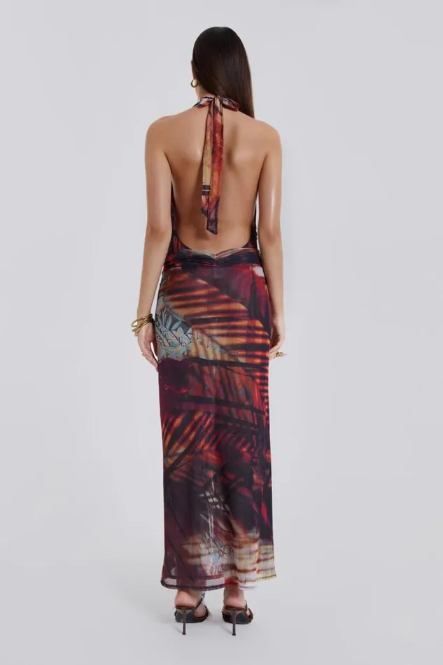 Jaded London Maxi Dresses Women Cindy Plunge Maxi Dress In Red Red
