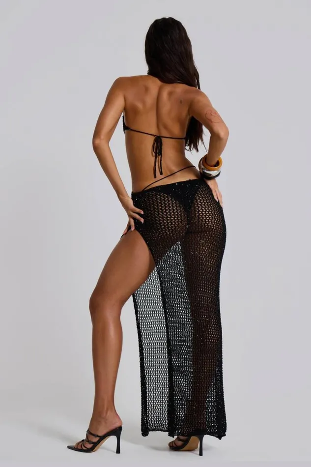 Jaded London Maxi Dresses Women Echo Crochet Maxi Dress Black