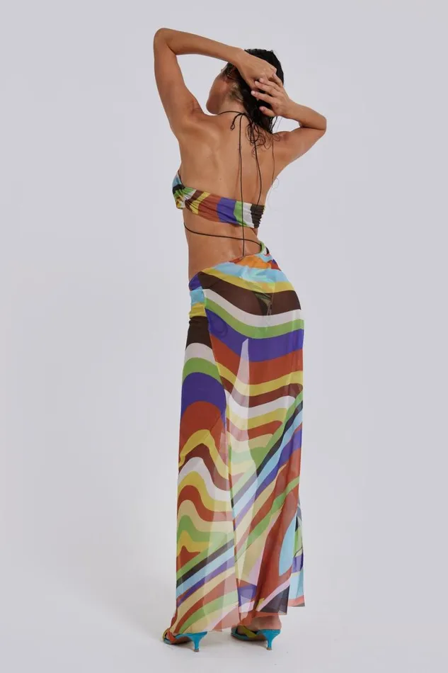 Jaded London Maxi Dresses Women Oliana Draped Maxi Dress Multi