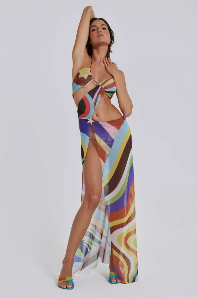 Jaded London Maxi Dresses Women Oliana Draped Maxi Dress Multi