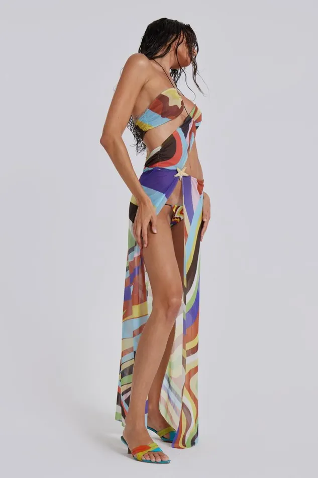 Jaded London Maxi Dresses Women Oliana Draped Maxi Dress Multi