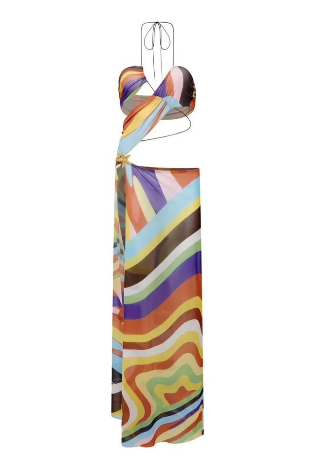 Jaded London Maxi Dresses Women Oliana Draped Maxi Dress Multi