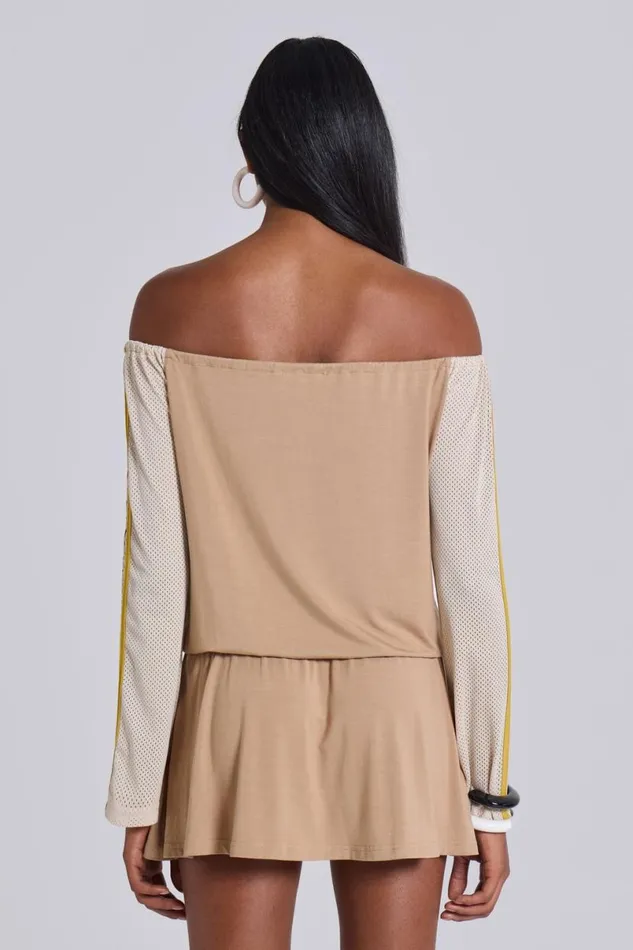 Jaded London Mini Dresses Women Maia Lace Up Mini Dress Beige
