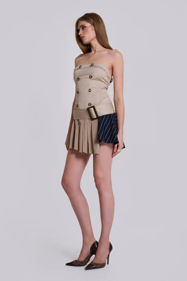 Jaded London Mini Dresses Women Monday Mac Mini Dress Brown