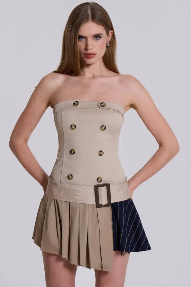 Jaded London Mini Dresses Women Monday Mac Mini Dress Brown