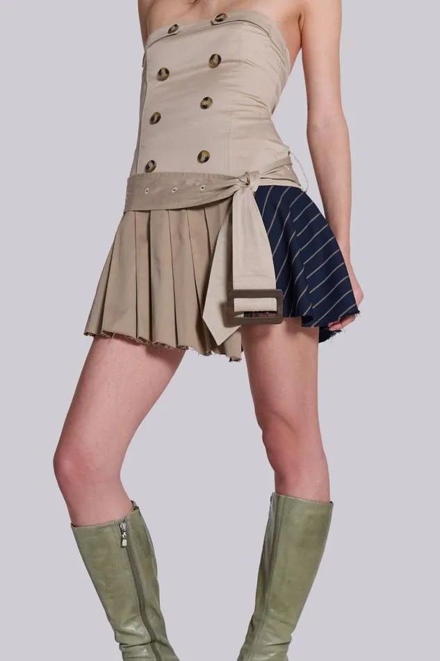 Jaded London Mini Dresses Women Monday Mac Mini Dress Brown
