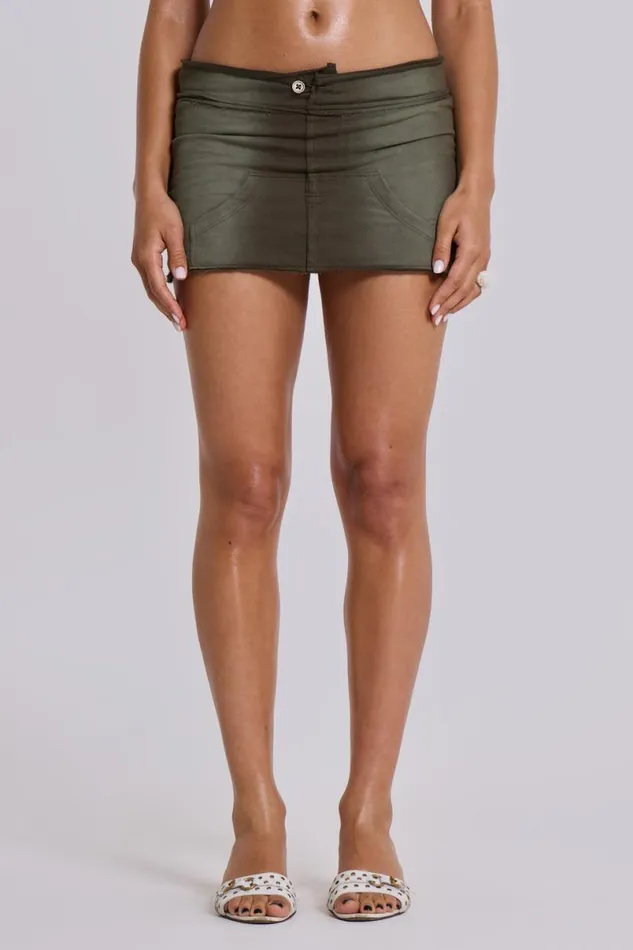 Jaded London Mini Skirts Women Tacha Extreme Mini Ombr Skirt Green