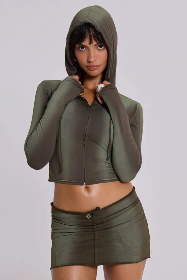 Jaded London Mini Skirts Women Tacha Extreme Mini Ombr Skirt Green