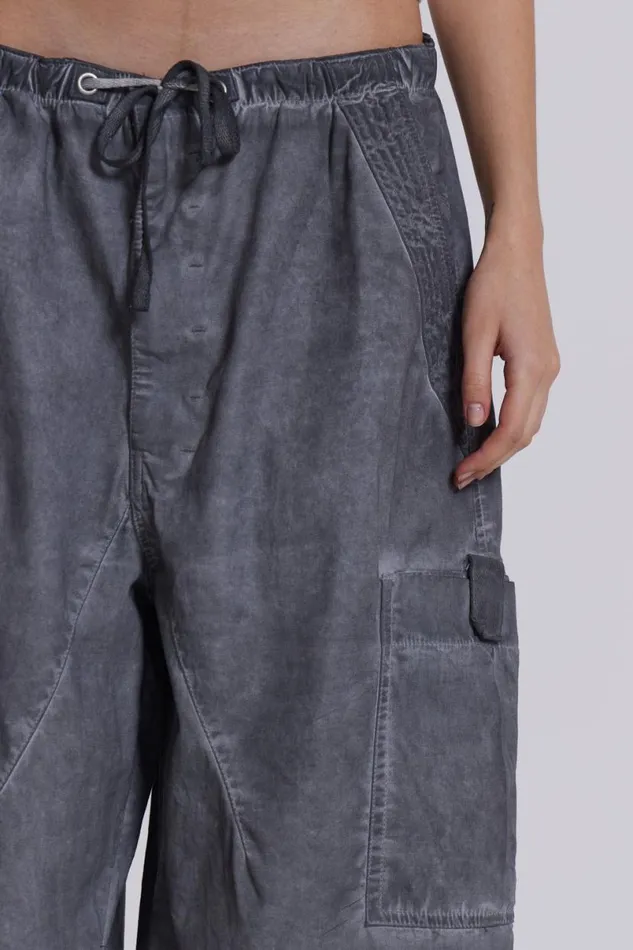 Jaded London Parachute Pants Men Black Oil Wash Parachute Pants Black