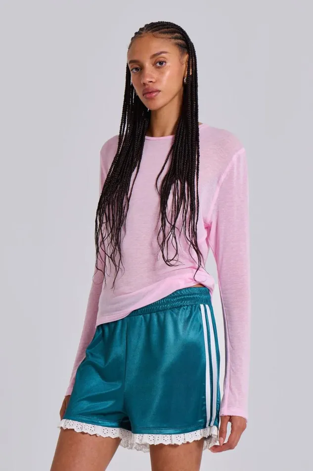 Jaded London Shorts and Jorts Women Bronwyn Broderie Football Shorts Dark Blue
