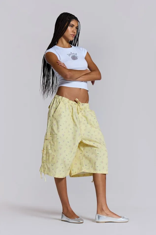 Jaded London Shorts and Jorts Women Floral Parachute Cargo Shorts Floral