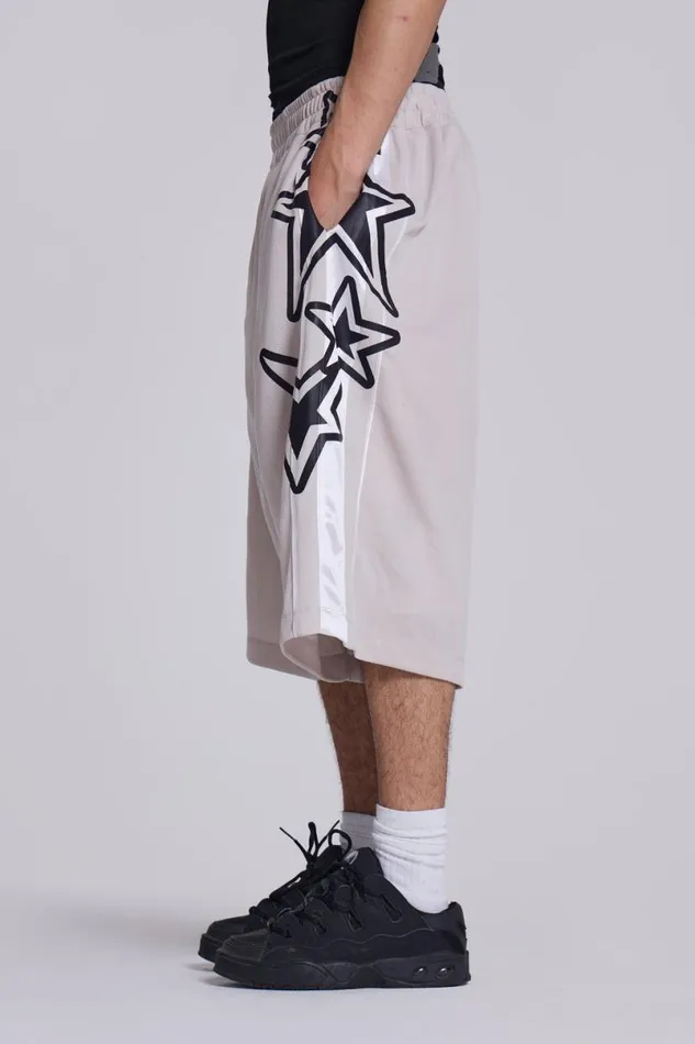 Jaded London Shorts and Jorts Women Galaxy Basketball Shorts Grey