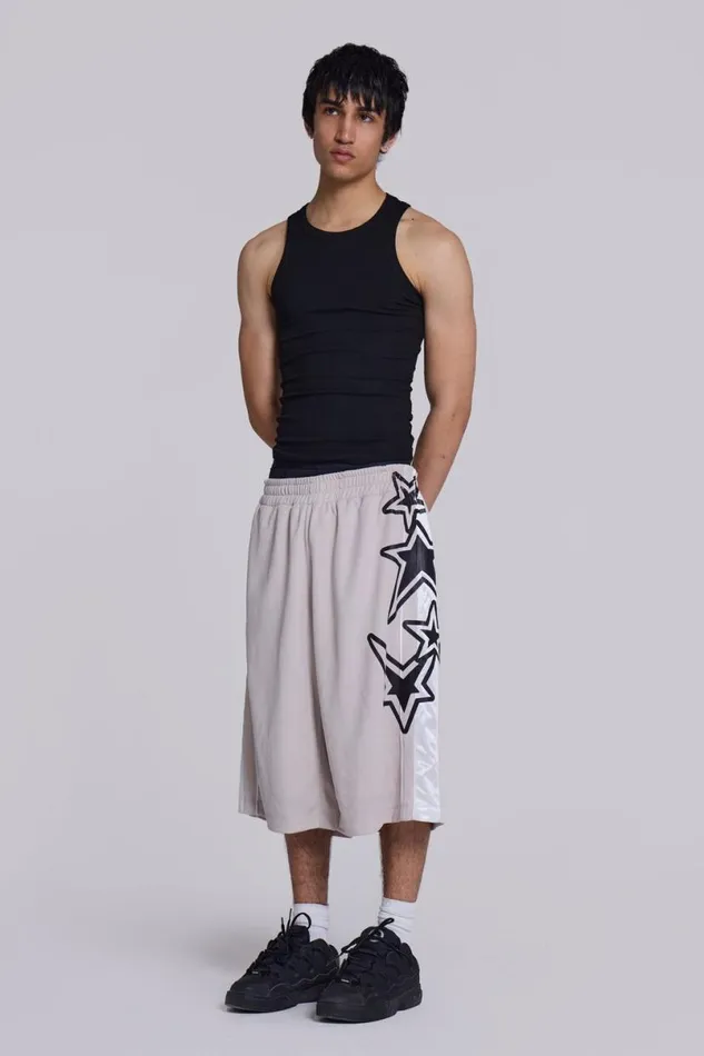 Jaded London Shorts and Jorts Women Galaxy Basketball Shorts Grey