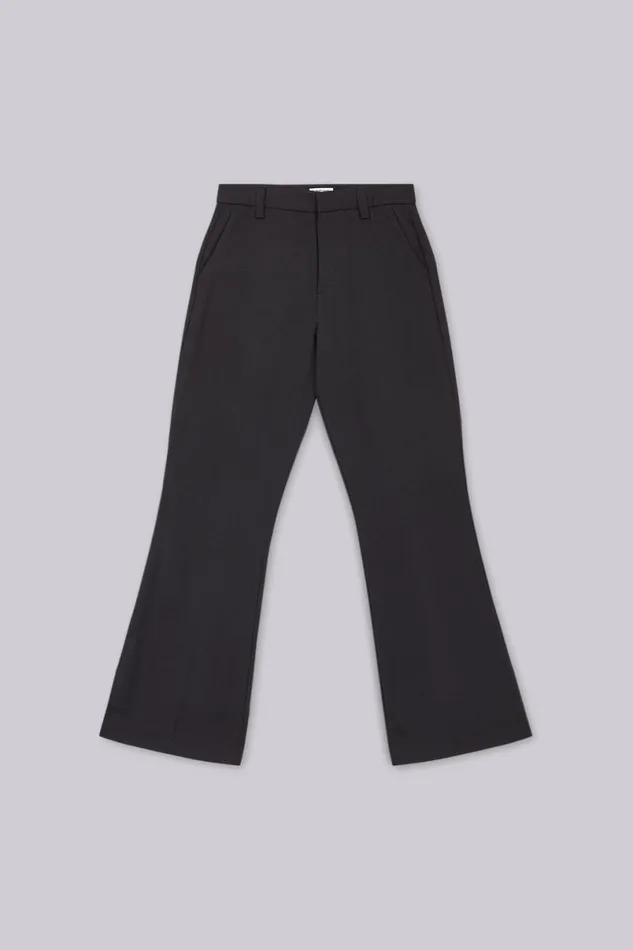 Jaded London Suit Trousers Men Black Stacked Bootcut Suit Pants Black