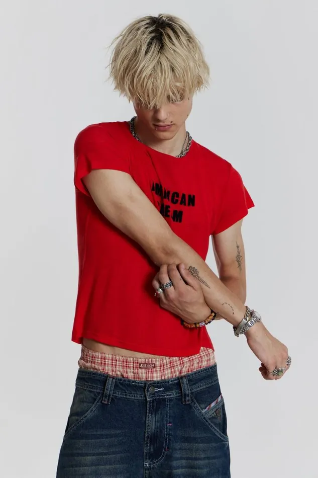 Jaded London TShirts and Vests Men American Dream Tee Red