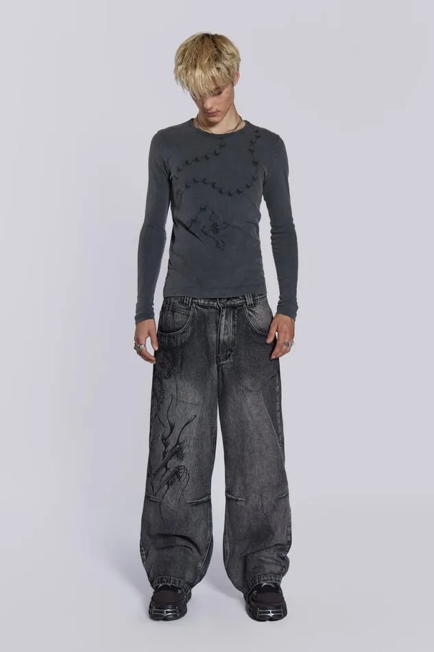 Jaded London TShirts and Vests Men Devotion Tee Grey