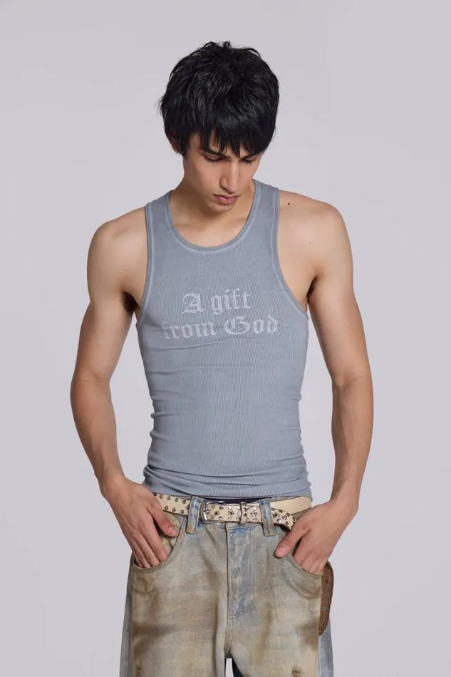 Jaded London TShirts and Vests Men Gifted Vest Grey