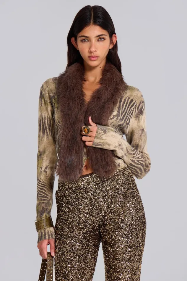 Jaded London Trousers and Pants Women Dirty Cash Sequin Capris Gold