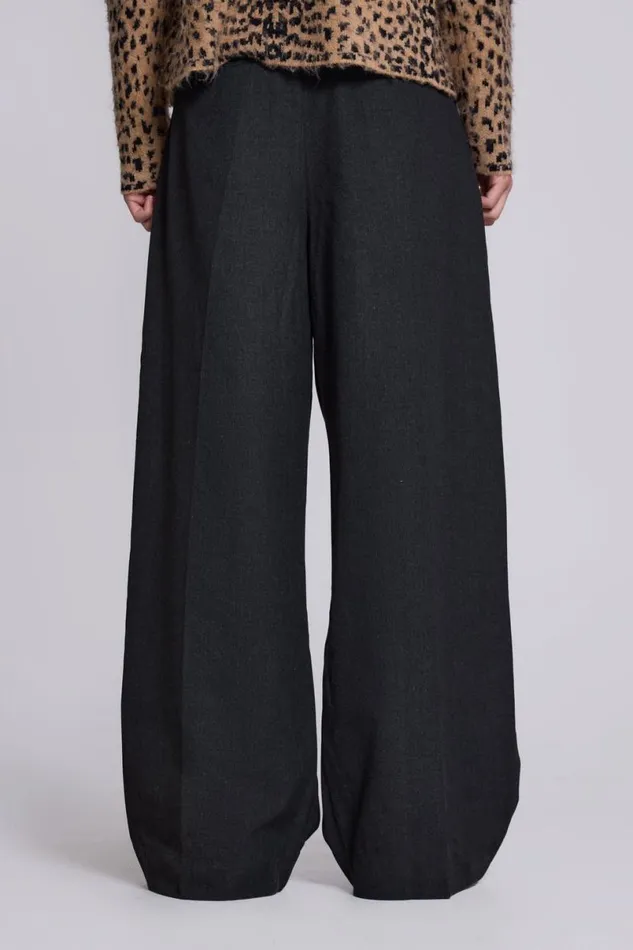 Jaded London Unisex UnisexMen Goliath Charcoal Suit Pants Grey