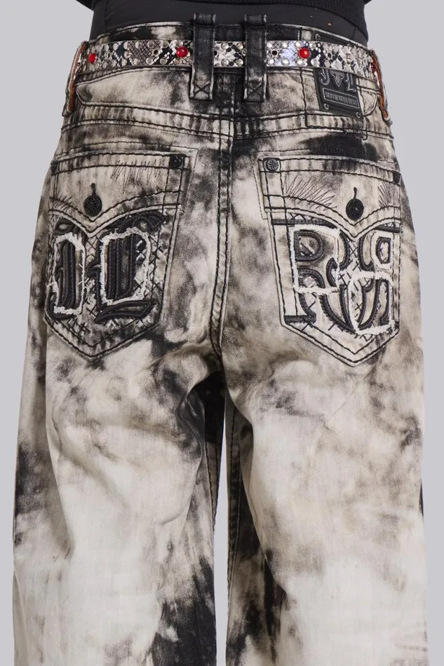 Jaded London Unisex UnisexWomen Rock Revival Sirus Colossus Jeans Black