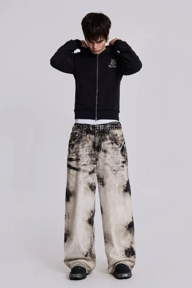 Jaded London Unisex UnisexWomen Rock Revival Sirus Colossus Jeans Black