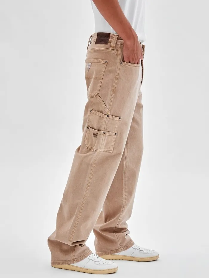 Jeans and Denim GUESS Originals Kit Carpenter Jeans Go Vintage Tan Wash GUESS Men