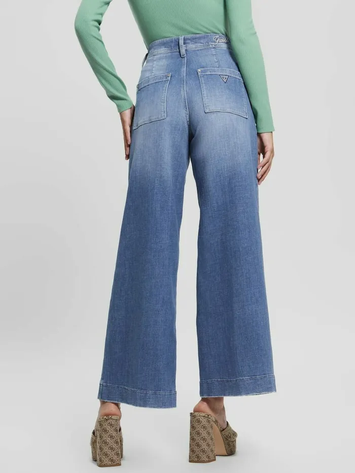 Jeans and Denim GUESS Women Dakota Cropped WideLeg Jeans Genial Jeans and Denim GUESS Women Dakota Cropped WideLeg Jeans Genial
