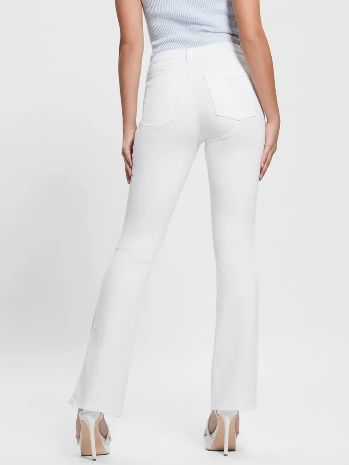 Jeans and Denim Women GUESS Sexy Flared Jeans Pure White