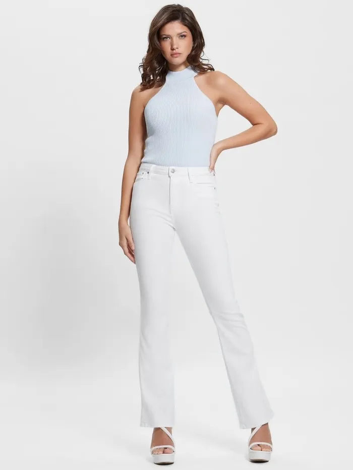 Jeans and Denim Women GUESS Sexy Flared Jeans Pure White Jeans and Denim Women GUESS Sexy Flared Jeans Pure White
