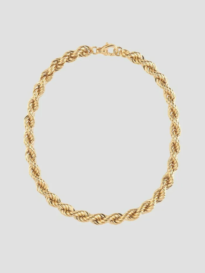 Jewelry Women GoldTone Rope Chain Necklace Yellow Gold GUESS