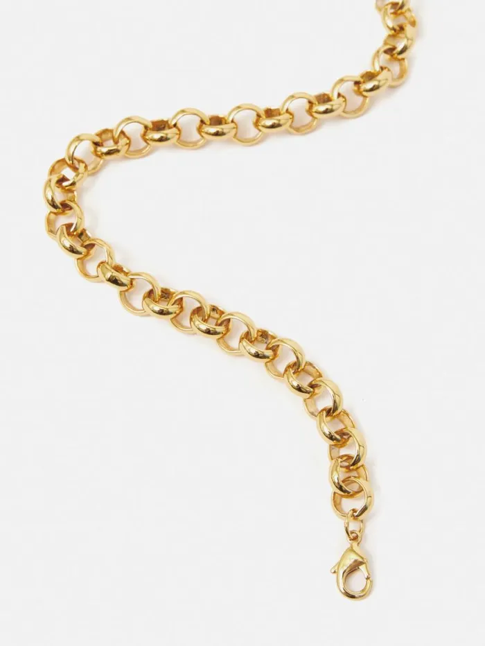 Jigsaw Belcher Chain Necklace Gold Women Party