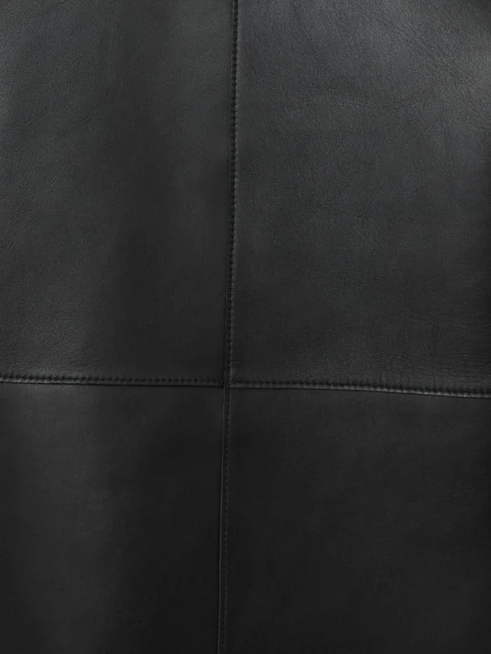 Jigsaw Bonded Leather Jacket Black Women Leather