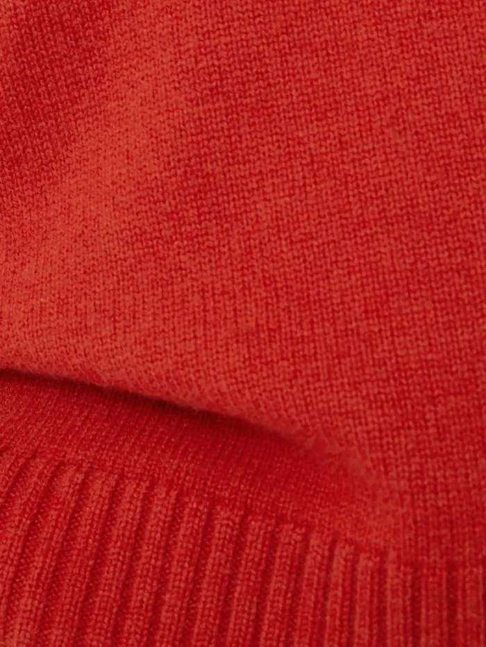 Jigsaw Compact Wool Cashmere Blend Jumper Orange Women Knitwear and Cashmere