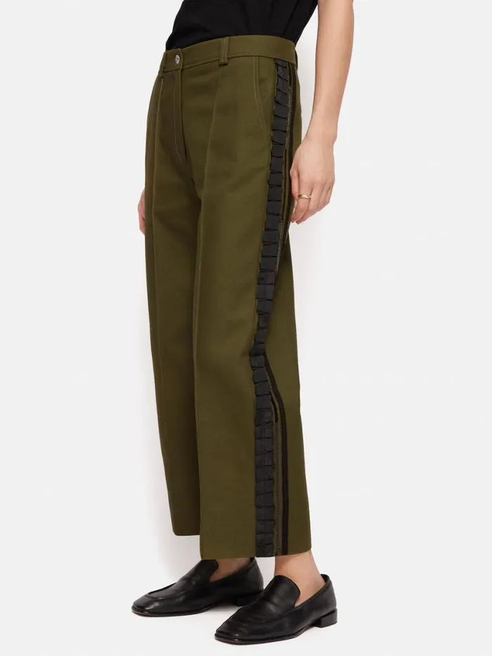 Jigsaw Cotton Trim Detail Trouser Khaki Women Coords