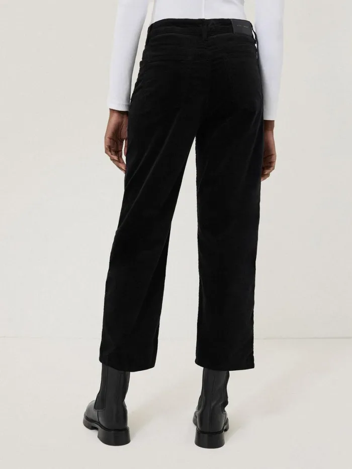 Jigsaw Delmont Velvet Tapered Jean Black Women Party