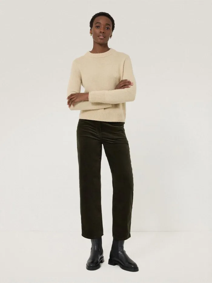 Jigsaw Delmont Velvet Tapered Jean Dark Green Women Trousers