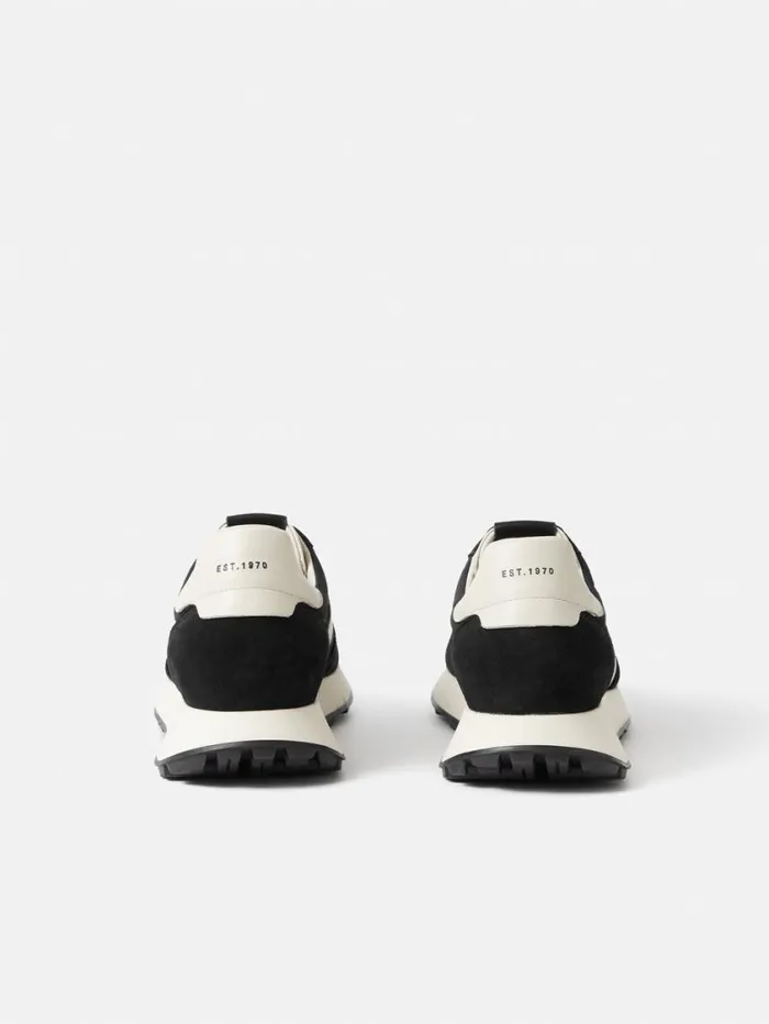 Jigsaw Finsbury Vintage Runner Trainer Black Women Flats