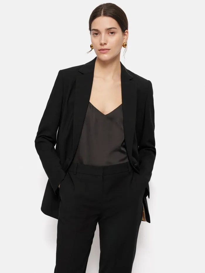 Jigsaw Fluid Twill Knox Blazer Black Women Coords