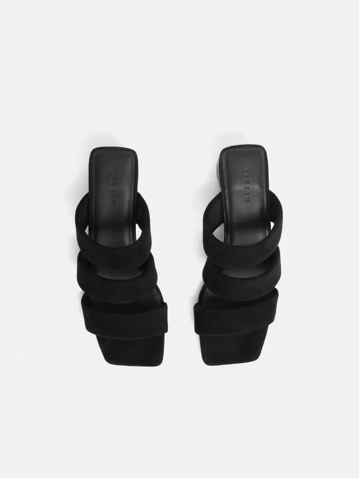 Jigsaw Henley Heeled Sandal Black Women Heels