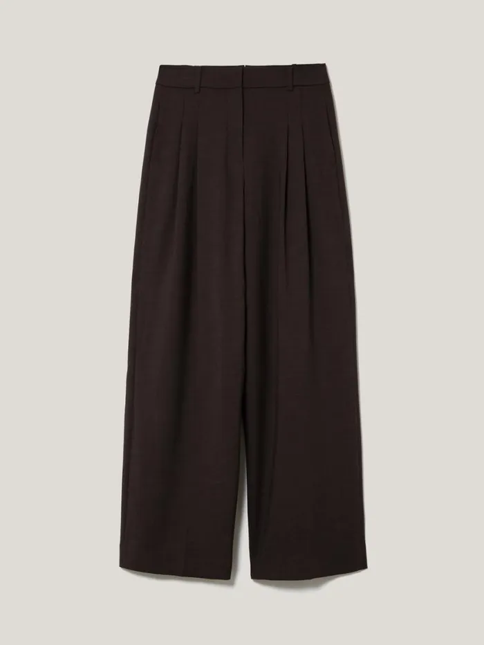 Jigsaw Kemp Crosshatch Trouser Brown Women Trousers