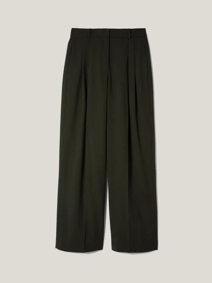 Jigsaw Kemp Fluid Twill Trouser Green Women Trousers