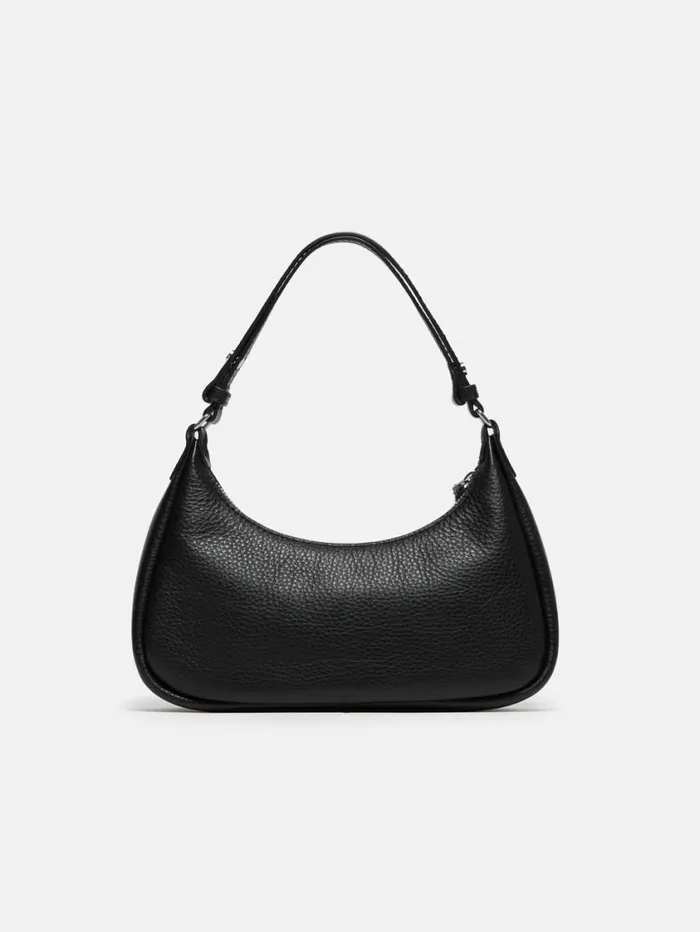 Jigsaw Leather Crescent Bag Small Black Women Leather