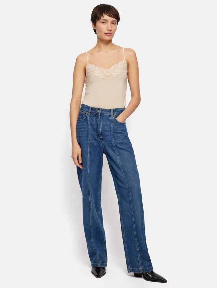 Jigsaw Modal Lace Vest Pale Sand Women Shirts and Tops