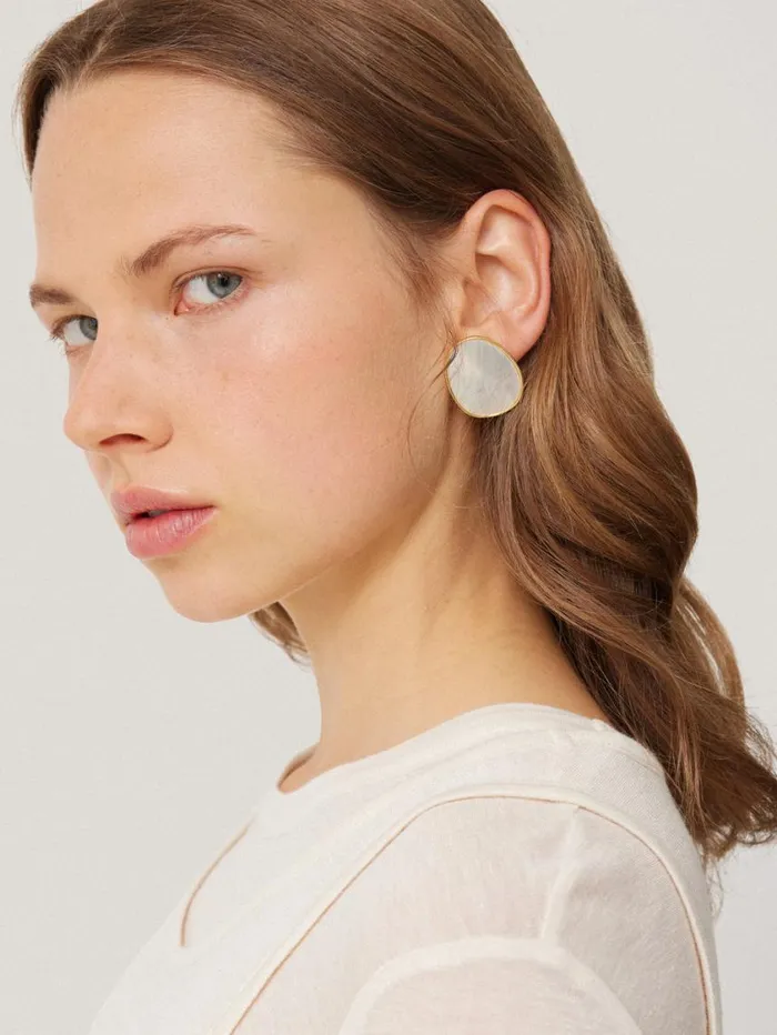Jigsaw Mother Of Pearl Earring Pearl Women Jewellery