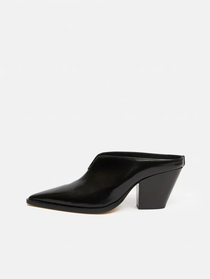 Jigsaw Oakley Heeled Mule Black Women Heels